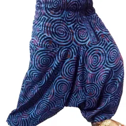 icare Printed Cotton Women Harem Pants-picture-11