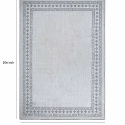priyate White Persian Polypropylene 6 ft x 9 ft Machine Made Carpet image 4