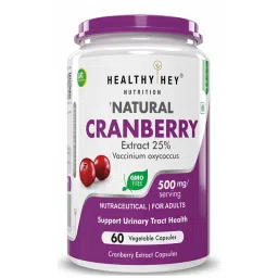 Healthyhey Nutrition Cranberry Extract Urinary Tract Health, - 500 mg - 60 Veg Capsules-picture-10