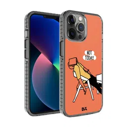DailyObjects Black & Orange Not Today Stride 2.0 iPhone 12 Pro Max Back Case-picture-25