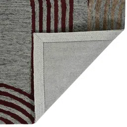 saraswati global Grey Abstract Blended Wool 6 ft x 9 ft Hand Tufted Carpet image 5