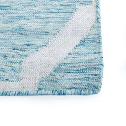 jaipur rugs Blue Geometrical Wool and Viscose 5 ft X 8 ft Flat Weaves image 5