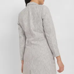 allen solly 70% Polyester and 30% Wool Printed Coat For Women image 3