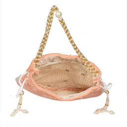 sunesh creation Women Orange Potli image 4