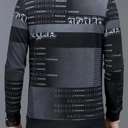 sti Men Printed Round Neck Polyester Grey T-Shirt image 2