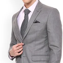 louis philippe Men Self Design Single Breasted Casual Blazer image 3