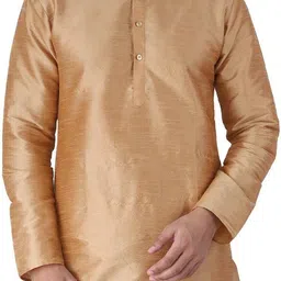 jexi Men Solid Silk Blend Straight Kurta-picture-15