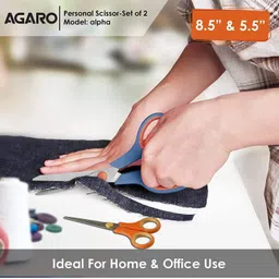 agaro Alpha Double Set Scissor -8.5/5.5 inch - 2.3mm/1.5 mm Scissors image 2