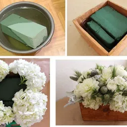 krazylights Floral Foam Block Brick for Artificial Flower Art n Craft (Green-3Pc, 10x8x22cm) image 2