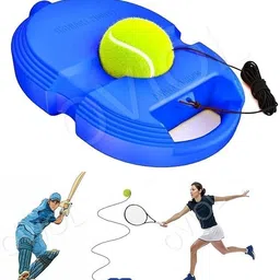 sharpfalcon Trainer Rebound Ball, Solo Tennis Training Equipment Cricket Training Ball Cricket Training Ball image 1