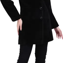 brazo Polyster Solid Coat For Women image 4