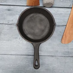 zishta Frying Pan Cast Iron Tawa- iron pan for cooking Fry Pan 17 cm diameter 0.45 L capacity image 2