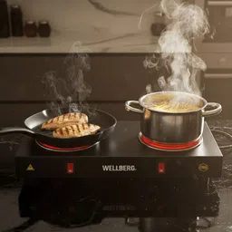 wellberg Durable Double Coil 2 Burner Electric Stove 2000W -Portable Hot Plate for Travel Electric Cooking Heater-picture-15