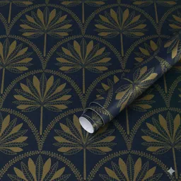 veki Vinyl Decorative Blue, Gold Wallpaper-picture-10