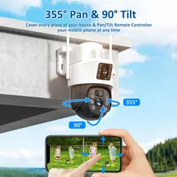 SIOVS 4G SIM Solar Dual Lens 4K HD Camera Wireless Waterproof Night Vision 2-Way Audio Security Camera image 3