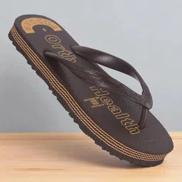 PODDAR Trending Ortho Health Brown Flip for Men Stylish Comfortable Slippers Men Slippers image 2