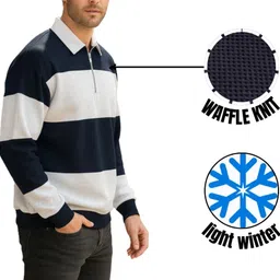 try this Men Full Sleeve Color Block Sweatshirt image 3