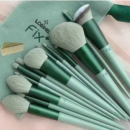 Makeup Brushes For Foundation And Blending - Green stylish brush design for E...-image-1