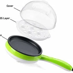 spella Electric Non stick Frying Pan with Steam Egg Boiler-51 Non-Stick Egg_FryPan Boiled Eggs_Steaming Boiling Roasting-51 Egg Cooker image 3