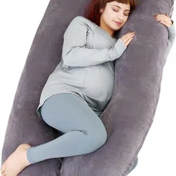 U Shape Cotton Solid Pregnancy Pillow Pack of 1-image-11