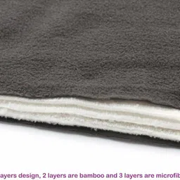 bembika 5 Layer Bamboo Charcoal Inserts Liners Natures Cloth Diaper Liner, Wetfree Reusable Washable Cotton Diaper Nappy Inserts for Baby Cloth Diapers (Set of 3) image 5