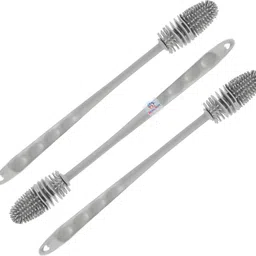 Silicone Water Bottle Cleaning Brush with Long Handle|Pack of 3|Gray-image-11