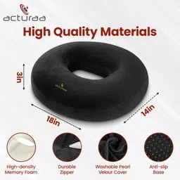 acturaa Coccyx Donut Pillow Seat Cushion for Tailbone & Lower Back Pain Relief - Back / Lumbar Support image 3