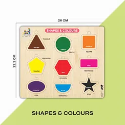 aesgop Shapes and Colours Wooden Puzzle image 3
