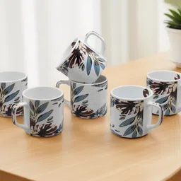 laghima jadon Pack of 6 Ceramic Tea/Coffee Cups Beach Graphic Designr Printed Beautiful & Stylist cup 200 ML image 3
