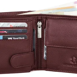 wildhorn Men Formal Maroon Genuine Leather RFID Wallet image 2