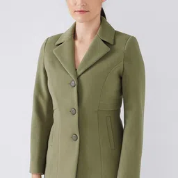 luvyduvy Velbvet Self Design Coat For Women image 1