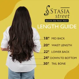 Stasia Street Clip-In 18 Inch Out Curl Dark Brown Hair Extensions With Copper Highlights image 3