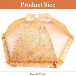 zibuyu Elegant Floral Pop-Up Kitchen Mesh Food Cover 27 Inch Nylon Washable Kids Mosquito Net image 3