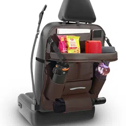 tradesk Car Back Seat Organiser Brown Car Multi Pocket-picture-11