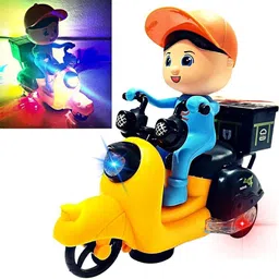 neelam enterprises Toys Food Delivery Motor Cycle with Light and Sound, 5+ Years Multicolour-picture-31