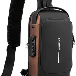 abtrix with ab Black, Brown Men & Women Sling Bag Crossbody Sling Bag – Anti-Theft Chest Bag with USB Charging, Waterproof Bag-picture-29