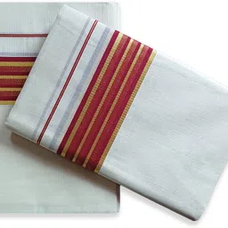 Chithra Fabrics CF 4200 Double Set Maroon Solid Women Dhoti-image-68
