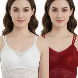 shuaibecommerce Pack of 2 Women Bralette Lightly Padded Bra-picture-35