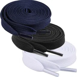 house of common shoe laces Flat Hollow Black White Navy Blue 90cm 3pair sneakers canvas Shoe Lace-picture-11