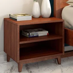 durian Pure Turner Bed Side Table In Brown Finish-picture-31