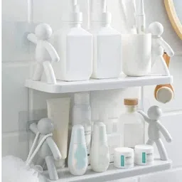 shreejee Self Adhesivecute Floating Shelves Wall Shelf for Home, Office & Kitchen X2.206 Plastic Wall Shelf image 1