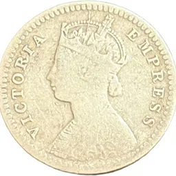 numisg 1898 Silver Two Annas C Incuse Victoria Empress X Rare British India Medieval Coin Collection-picture-41