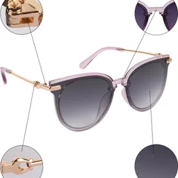 aislin UV Protection, Gradient Round, Cat-eye Sunglasses (60) image 4