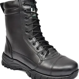 deuson DS90 Army & Tactical Boots Genuine Leather Side Zip Lightweight Extra Grip Sole Boots For Men image 4