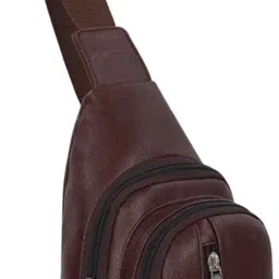 i-bag Brown Men & Women Sling Bag Stylish Unique Design Classy Trendy Travel Chest Choulder Unisex Crossbody Bag image 4