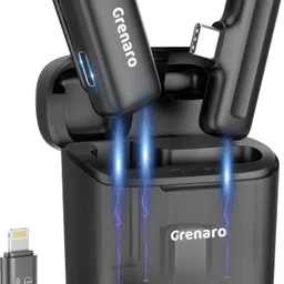 grenaro Mic for Youtube, J11 Wireless Mic with Charging Case - 3 Level Noise Reduction Microphone-picture-18