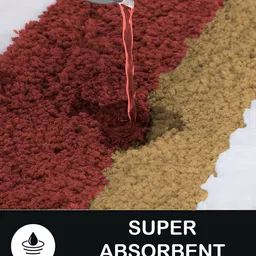 luxe home international Brown Stripe Microfibre 30x18 Inches AntiSkid Bath Mat image 5