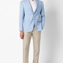 peter england Men Checkered Tuxedo Style Formal Blazer image 2