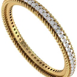 Diamtrendz Jewels BIS Hallmarked Band 14kt Cubic Zirconia Yellow Gold ring-image-53