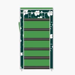 zenvexyo 6 Tire Foldable Collapsible Wardrobe Storage Organizer Almirah Cloth Rack PP Collapsible Wardrobe image 2